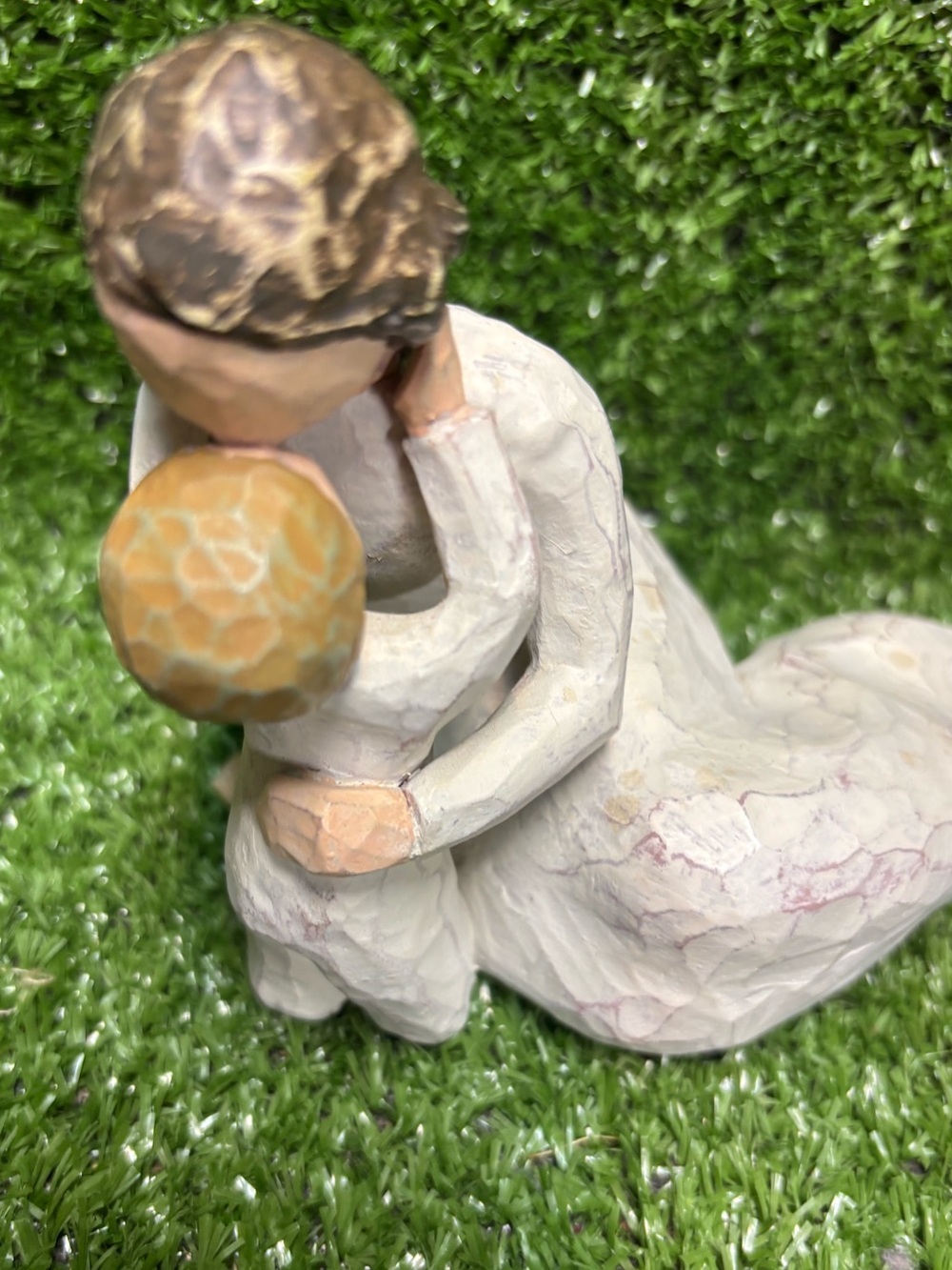 Willow Tree Mother and Child Figurine in White and Brown